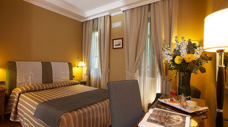 Guest room of the Hotel palazzo Turchini, Naples Italy